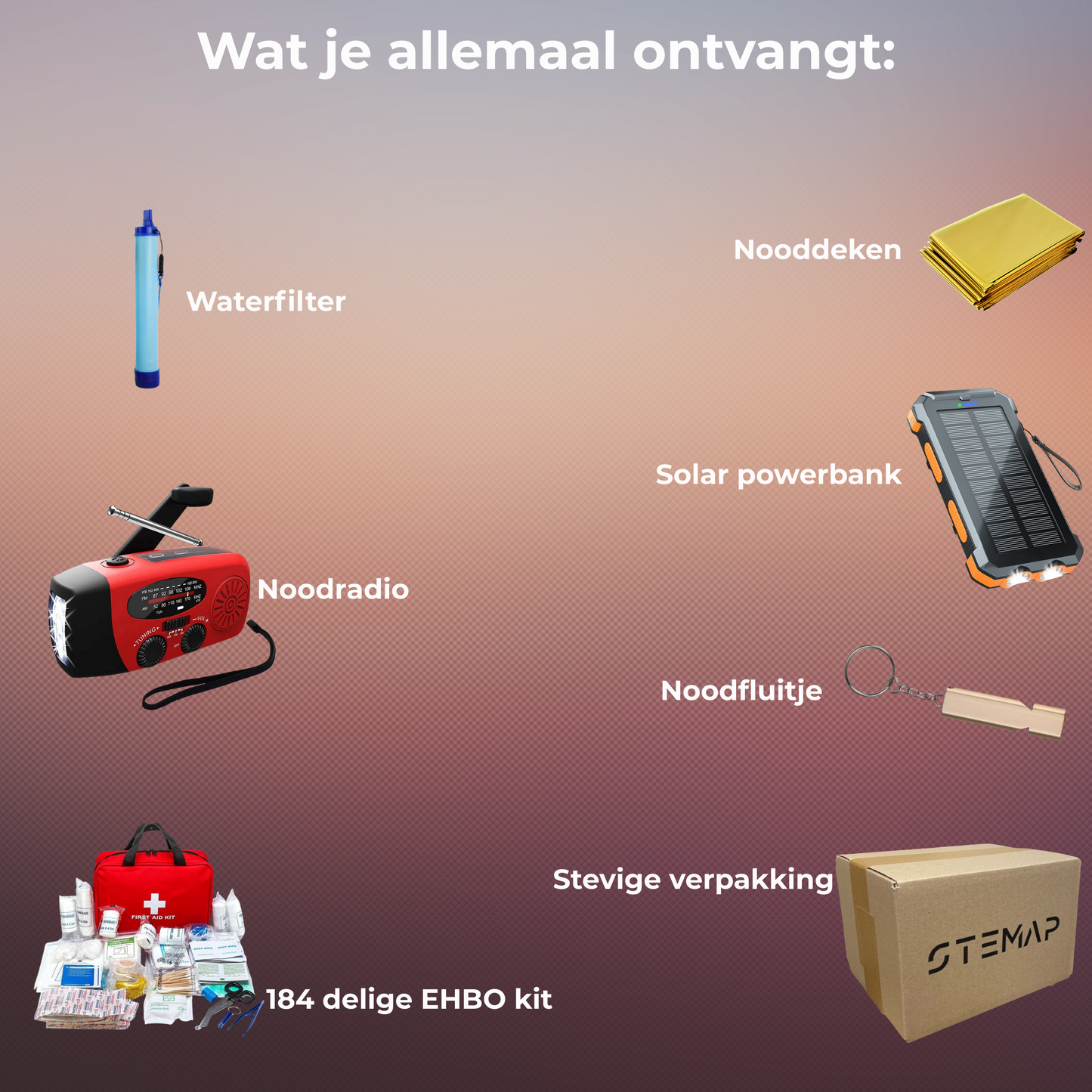 Stemap Basic Noodpakket voor Thuis